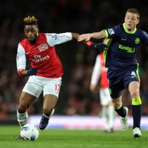 Clash of Midfielders: Alex Song vs. James McCarthy - Arsenal v Wigan Athletic, Premier League 2011-12