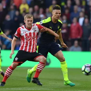Clash of Midfielders: Gibbs vs Ward-Prowse - Southampton vs Arsenal, Premier League 2016-17
