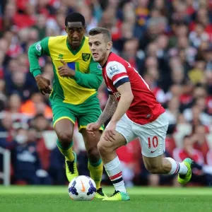 Clash of Midfielders: Jack Wilshere vs. Leroy Fer (Arsenal v Norwich City, 2013-14) Clash of Midfielders: Jack Wilshere vs. Leroy Fer (Arsenal v Norwich City, 2013-14)