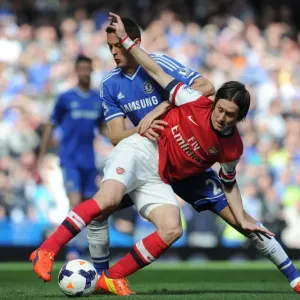 Clash of Midfielders: Rosicky vs. Matic - Chelsea vs. Arsenal, Premier League 2013-14 Clash of Midfielders: Rosicky vs. Matic - Chelsea vs. Arsenal, Premier League 2013-14