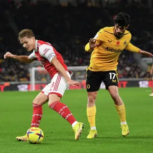 Clash at Molineux: Martin Odegaard vs. Goncalo Guedes - Wolverhampton Wanderers vs. Arsenal FC, Premier League 2022-23