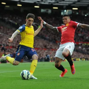 Clash at Old Trafford: Hector Bellerin vs. Marcos Rojo - Premier League 2014-15 Clash at Old Trafford: Hector Bellerin vs. Marcos Rojo - Premier League 2014-15
