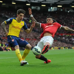 Clash at Old Trafford: Hector Bellerin vs Marcos Rojo - Premier League 2014-15 Clash at Old Trafford: Hector Bellerin vs Marcos Rojo - Premier League 2014-15