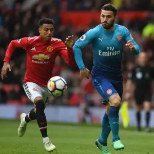 Clash at Old Trafford: Sead Kolasinac vs. Jesse Lingard - Manchester United vs. Arsenal, Premier League 2017-18 Clash at Old Trafford: Sead Kolasinac vs. Jesse Lingard - Manchester United vs. Arsenal, Premier League 2017-18