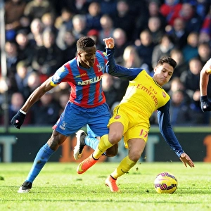 Clash at Selhurst Park: Sanchez Fouls Zaha in Intense Crystal Palace vs. Arsenal Match