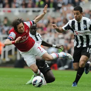 Clash at St. James Park: Rosicky vs. Tiote Clash at St. James Park: Rosicky vs. Tiote