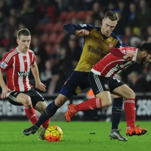 Clash at St. Mary's: Calum Chambers vs. Juanmi - Southampton vs. Arsenal, Premier League, 2015-16