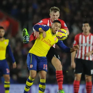 Clash at St. Mary's: Oxlade-Chamberlain vs. Ward-Prowse in Southampton v Arsenal (2014-15)