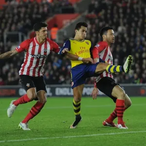 Clash at St. Mary's: Sanchez Faces Off Against Southampton Defenders
