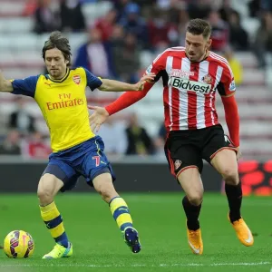 Clash at the Stadium of Light: Rosicky vs. Wickham in Sunderland vs. Arsenal (2014/15)