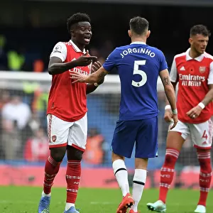 Clash at Stamford Bridge: Bukayo Saka and Jorginho's Heated Altercation