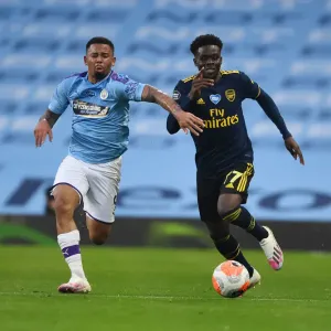 Clash of Stars: Bukayo Saka vs. Gabriel Jesus - Premier League Showdown (Manchester City vs. Arsenal FC, 2019-20) Clash of Stars: Bukayo Saka vs. Gabriel Jesus - Premier League Showdown (Manchester City vs. Arsenal FC, 2019-20)