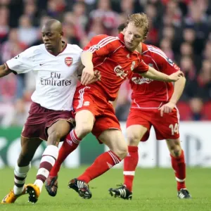 Clash of Stars: Diaby vs. Kuyt in the Intense Liverpool vs. Arsenal UEFA Champions League Quarterfinal (4:2 in favor of Liverpool) Clash of Stars: Diaby vs. Kuyt in the Intense Liverpool vs. Arsenal UEFA Champions League Quarterfinal (4:2 in favor of Liverpool)