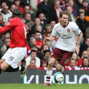 Clash of Stars: Hleb vs. Pique in the Manchester Derby, Arsenal vs. Manchester United, 2008 Clash of Stars: Hleb vs. Pique in the Manchester Derby, Arsenal vs. Manchester United, 2008