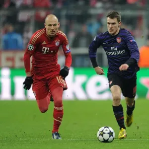 Clash of Stars: Ramsey vs. Robben - UEFA Champions League 2013: Arsenal's Ramsey Goes Head-to-Head with Bayern's Robben