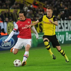 Clash of Stars: Rosicky vs. Reus - UEFA Champions League Battle, Borussia Dortmund vs. Arsenal, 2013