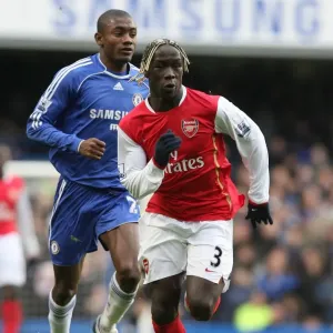 Clash of Stars: Sagna vs. Kalou in Intense Chelsea vs. Arsenal Rivalry (2:1 in Favor of Chelsea)