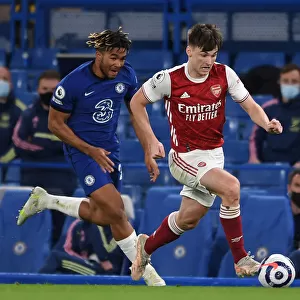 Clash of the Stars: Tierney vs. James - A Premier League Battle at Stamford Bridge, 2021 (Behind Closed Doors)