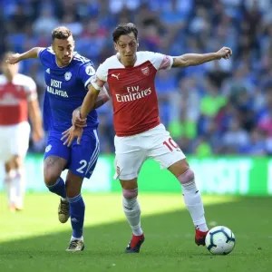 Clash of Talents: Ozil vs. Camarasa - Cardiff City vs. Arsenal FC, Premier League 2018-19 Clash of Talents: Ozil vs. Camarasa - Cardiff City vs. Arsenal FC, Premier League 2018-19