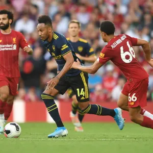 Clash of Titans: Aubameyang vs. Alexander-Arnold - Premier League Showdown: Arsenal vs. Liverpool (2019-20) Clash of Titans: Aubameyang vs. Alexander-Arnold - Premier League Showdown: Arsenal vs. Liverpool (2019-20)