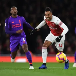 Clash of Titans: Aubameyang vs. Wijnaldum - Arsenal vs. Liverpool, Premier League Clash of Titans: Aubameyang vs. Wijnaldum - Arsenal vs. Liverpool, Premier League