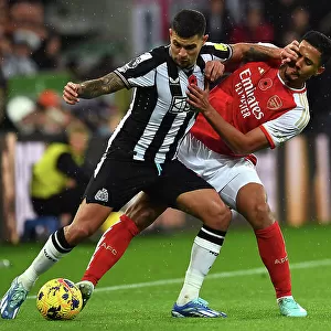Clash of Titans: Bruno Guimaraes vs. William Saliba - Newcastle United vs. Arsenal FC, Premier League 2023-24