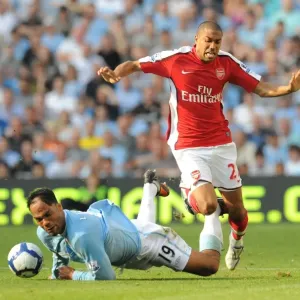 Clash of Titans: Gael Clichy vs Joleon Lescott in Manchester City's 4:2 Victory over Arsenal, 2009 Clash of Titans: Gael Clichy vs Joleon Lescott in Manchester City's 4:2 Victory over Arsenal, 2009