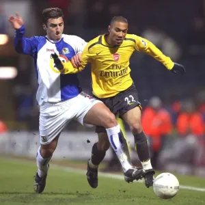 Clash of Titans: Gael Clichy vs. Zurab Khizanishvili in the FA Cup Showdown between Blackburn and Arsenal, 2007