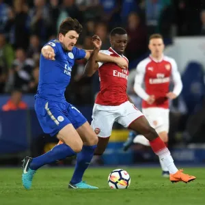 Clash of Titans: Nketiah vs Maguire - Leicester City vs Arsenal, Premier League 2017-18 Clash of Titans: Nketiah vs Maguire - Leicester City vs Arsenal, Premier League 2017-18