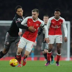 Clash of Titans: Ramsey vs. Van Dijk - Arsenal vs. Southampton, EFL Cup 2016-17 Clash of Titans: Ramsey vs. Van Dijk - Arsenal vs. Southampton, EFL Cup 2016-17