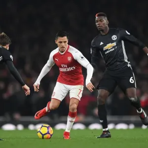 Clash of the Titans: Sanchez vs. Pogba - Arsenal vs. Manchester United, Premier League 2017-18 Clash of the Titans: Sanchez vs. Pogba - Arsenal vs. Manchester United, Premier League 2017-18