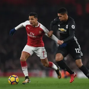 Clash of Titans: Sanchez vs Smalling - A Wit and Skill Battle: Arsenal's Sanchez vs Manchester United's Smalling, Premier League 2017-18 Clash of Titans: Sanchez vs Smalling - A Wit and Skill Battle: Arsenal's Sanchez vs Manchester United's Smalling, Premier League 2017-18