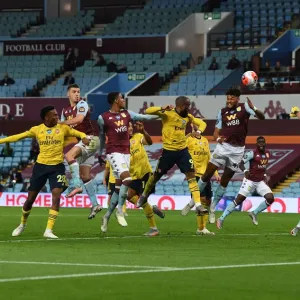 Clash at Villa Park: Lacazette vs. Mings in Premier League Showdown (Aston Villa vs. Arsenal, 2019-20)