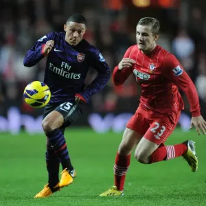 Clash of Young Talents: Oxlade-Chamberlain vs Shaw, Southampton vs Arsenal, Premier League 2012-13 Clash of Young Talents: Oxlade-Chamberlain vs Shaw, Southampton vs Arsenal, Premier League 2012-13