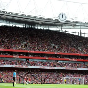 Emirates Stadium Clock End Stand Print