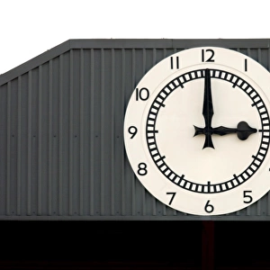 The Clock in the South Stand. Arsenal Stadium, Highbury, London, 24 / 2 / 03