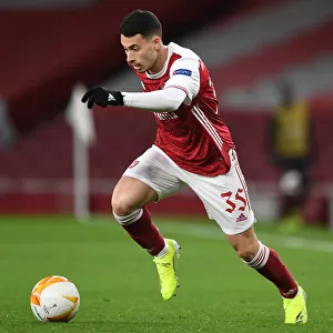 Behind Closed Doors: Gabriel Martinelli in Action for Arsenal against Slavia Praha in the UEFA Europa League Quarterfinal