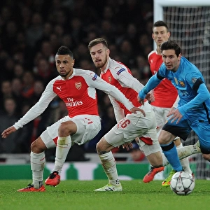 Coquelin and Ramsey's Defiant Stand: Messi Halted in Arsenal's Champions League Battle vs. Barcelona