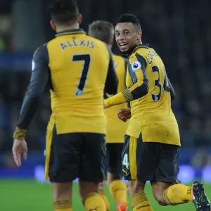 Coquelin's Goal: Everton vs Arsenal, Premier League 2016-17