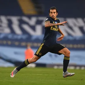Dani Ceballos of Arsenal Faces Manchester City in Premier League Showdown (2019-20) Dani Ceballos of Arsenal Faces Manchester City in Premier League Showdown (2019-20)