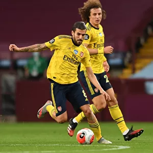 Dani Ceballos and David Luiz: Focused During Aston Villa vs. Arsenal FC Premier League Clash (2019-20)