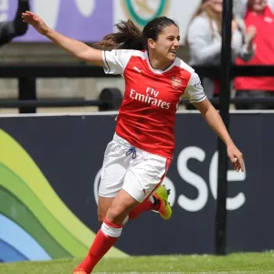 Danielle van de Donk celebrates scoring Arsenals 1st goal. Arsenal Ladies 2 Danielle van de Donk celebrates scoring Arsenals 1st goal. Arsenal Ladies 2