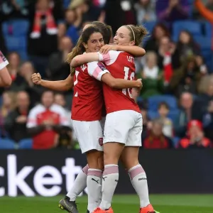Danielle van de Donk and Kim Little Celebrate Arsenal's Fourth Goal vs. Brighton & Hove Albion Women Danielle van de Donk and Kim Little Celebrate Arsenal's Fourth Goal vs. Brighton & Hove Albion Women