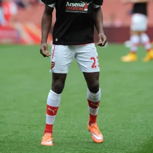 Danny Welbeck (Arsenal) in his Arsenal for Everyone T Shirt. Arsenal 2: 2 Hull City