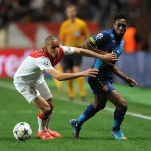 Danny Welbeck (Arsenal) Fabinho (Monaco). AS Monaco 0: 2 Arsenal. UEFA Champions League