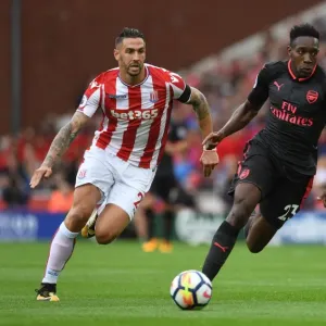 Danny Welbeck (Arsenal) Geoff Cameron (Stoke). Stoke City 1: 0 Arsenal. Premier League
