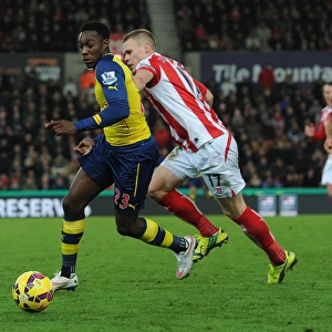 Danny Welbeck Dashes Past Ryan Shawcross: A Pivotal Moment from Stoke City vs. Arsenal (2014-15)