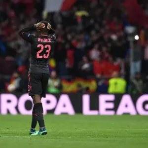 Danny Welbeck in Despair: Arsenal's Europa League Semi-Final Heartbreak Against Atletico Madrid Danny Welbeck in Despair: Arsenal's Europa League Semi-Final Heartbreak Against Atletico Madrid