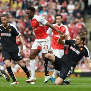 Print of Danny Welbeck Scoring Past Sebastian Prodl