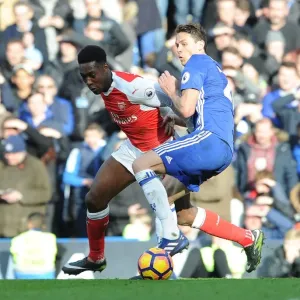 Danny Welbeck vs. Nemanja Matic: Battle at Stamford Bridge - Premier League Clash between Chelsea and Arsenal